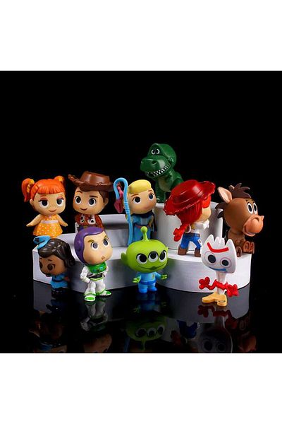 Choice 10pcs 10pcs Anime Toy Story Action Figure Buzz Lightyear Woody Jessie Alien Kawaii Doll Pvc Collecti