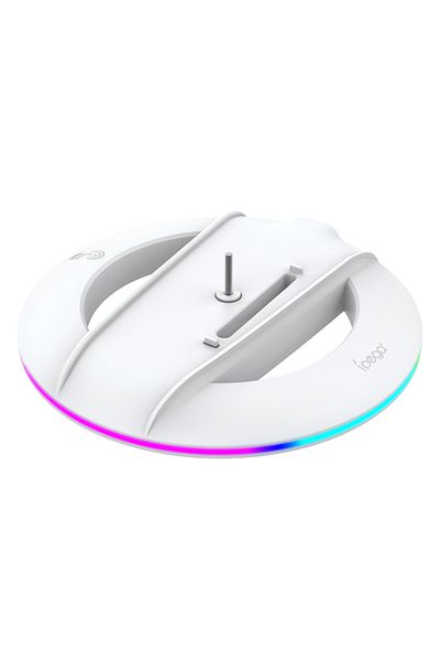 Shunmaii White With Rgb For Ps5 Slim Console Vertical Stand For Playstation 5 Slim Optical Drive/digital Vers