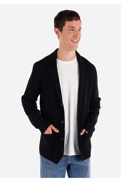 Colin's Slim Fit Men's Black Cardigan