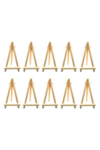 Choice 10pcs 10pcs Wood Mini Easel Frame Desktop Triangle Display Stand Wedding Table Card Stand Holder Chi
