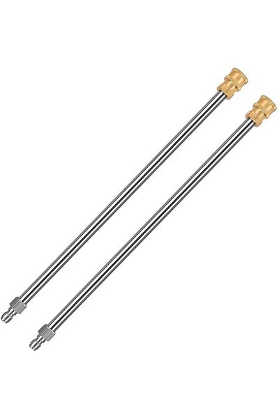 Choice 2 Pieces Pressure Washer Extension Wand Lance Total 32 inch With 1/4 Inch Quick Plug Connect Stai...