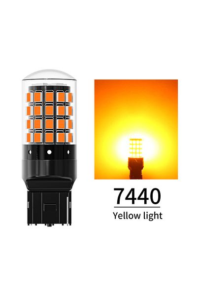 Choice 7440 W21w-amber 2 قطعة T20 Led 7443 7440 W21w W21/5w Wy21w Led Bulb أضواء إشارة الانعطاف للسيارة مصباح الرجوع للخلف