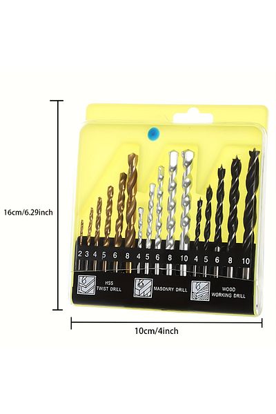 NIUXIANG Drill Set A Wood Drill Bit Set 2mm 3mm 4mm 5mm 6mm 8mm 10mm Metal Drill Bit Carbide Tip Flat Shank D