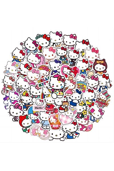 Choice 50pcs Hello Kitty 50pcs Cartoon Hello Kitty Stickers Skateboard Bicycle Guitar Laptop Scrapbooking C