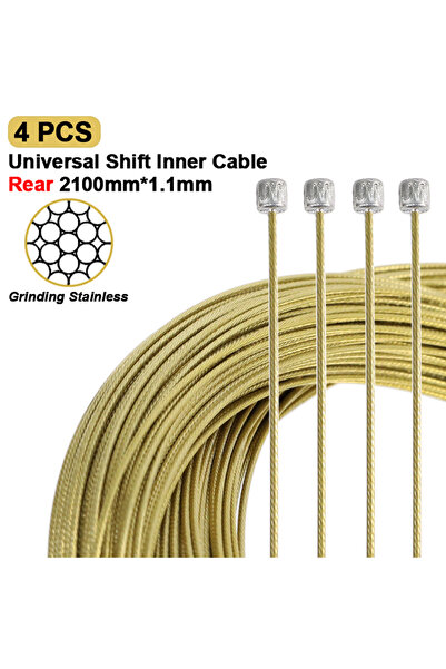 Choice 4 قطع من كابلات فرامل مغير السرعة الأمامي والخلفي للدراجات الجبلية مقا...
