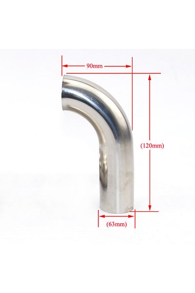 Choice 63mm (90MM X 120MM) 19/25/32/38/51/63mm Stainless Steel 304 Od Elbow 90 Degree Welding Elbow Pipe C