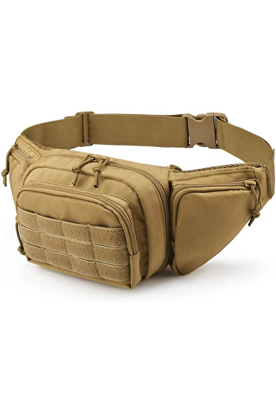 Choice حقيبة خصر للرجال للصيد باللون البني، حقيبة خصر تكتيكية مقاومة للماء، ح...