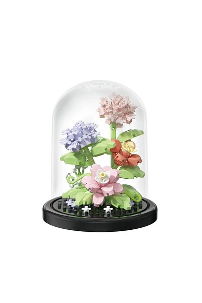 Choice 7241 With Box Eternal Flower Bouquet Assembly Blocks Children's Toy Mini Brick Particle Girl Series