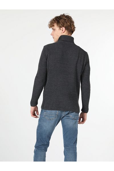 Colin's Slim Fit Turtleneck Men's Anthracite Sweater