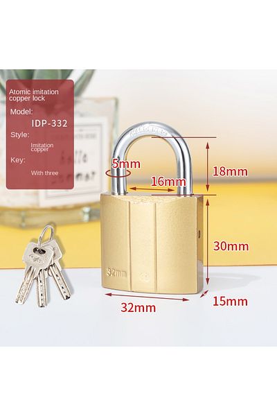 Choice Ftgs-32mm Copper Padlock Small Locks For Luggage Case Locker Home Improvement Hardware 30mm 40mm 50m