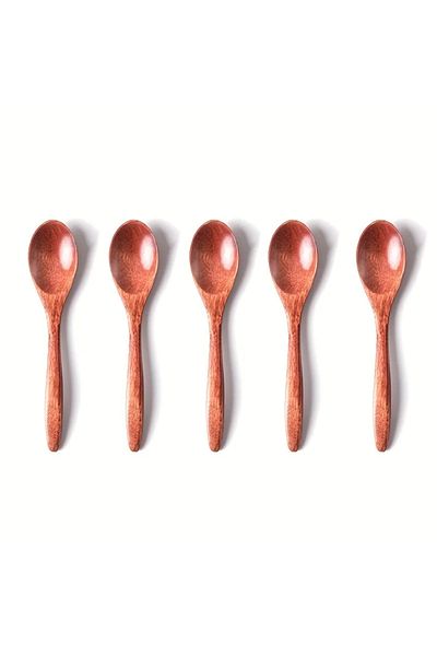 Choice 6pcs 6pcs Wooden Tea Spoon Long Coffee Spoons Small Teaspoon Set Wood Honey Dessert Spoon Coffee Dri