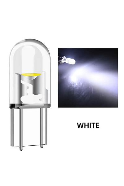 Choice مصباح أبيض 20x T5 W3w Cob لمصابيح LED الداخلية للسيارة العالمية ومؤشر تدفئة لوحة القيادة وإسفين تلقائي