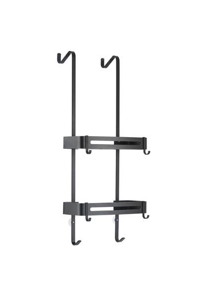 Choice Black Double layer Black Hanging Bath Shelves Bathroom Shelf Organizer...