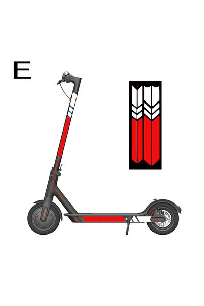 Choice E Scooter Sticker Reflective Pvc Scooter Decal Waterproof Night Riding Warning Strip For Xiaomi Mij.