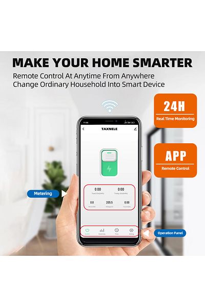 TAXNELE Txcb2-twm Metering 32a 1p N Wifi Smart Switch Energy Meter Kwh Metering Monitoring Circuit Breaker T