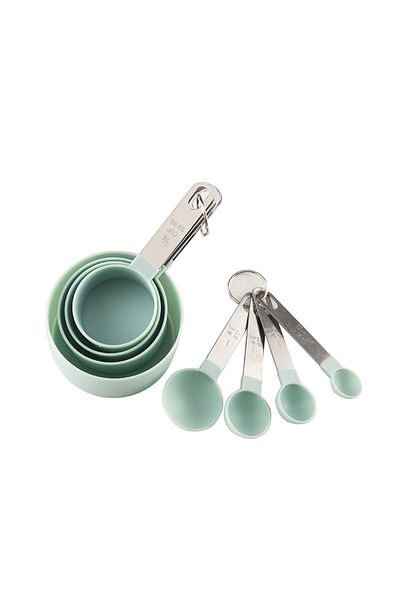 Choice Light Blue 8pcs Measuring Cups Spoons Set For Baking Cake Pastry Cooking Utensils Stainless Steel H