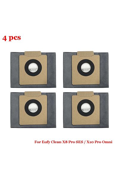 Choice 4 Pcs Dust Bag For Eufy Clean X8 X8 Pro Ses / X10 X10 Pro Omni Self-empty Station Robotic Vacuum Cle
