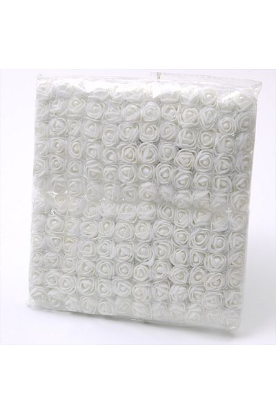 Choice White 144pcs/2cm Mini Lace Pe Rose Foam Flower Heads Bouquet For Wedding Home Decoration Scrapbookin