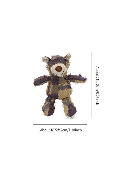 Choice XS (قديم) أرجواني كلب محشو على شكل دب متسول لعبة قضم أسنان طحن تنظيف م...