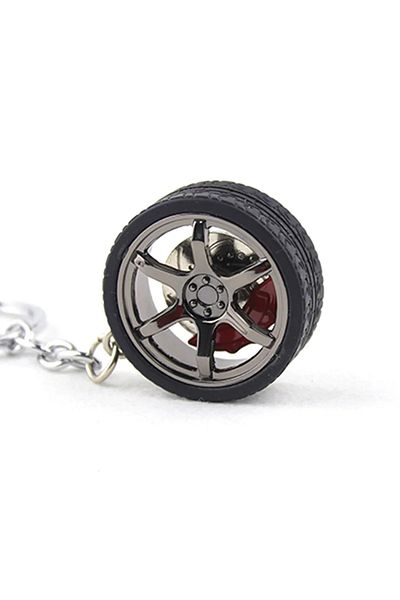Choice 1pc Black Key Chain High Quality Durable Personality Unique Creative Car Modified Calipers Brake Dis