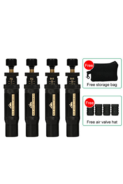 Choice مجموعة واحدة من 4 قطع من صمام تفريغ الهواء للإطارات القابل للتعديل والإيقاف التلقائي (10-30 رطل/بوصة مربعة) مع براغي لخفض ضغط الهواء في الإطارات