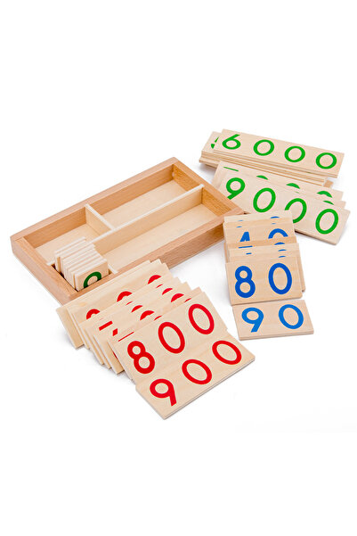 Choice1 Wooden Numbers Card 1-9000 Montessori Learning Card Math Teaching Aid...