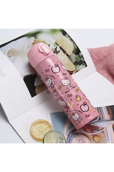 Choice 500ML B Hello Kitty Insulated Water Bottle For Kids,Kawaii Hot Water Bottle Pink Cartoon Stainless S