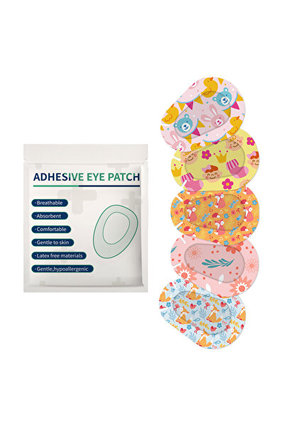 Choice 30 قطعة 01 30 قطعة من رقعة عين للأطفال لاصقة كرتونية قابلة للتنفس ضمادة العين المصابة بالكسل تحمي العين من الكسل