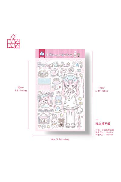 Choice 03 1pc Scrapbook Material Sticker Decorative Stationery Sticker Diy Arts Crafts Album Deco Sticker J