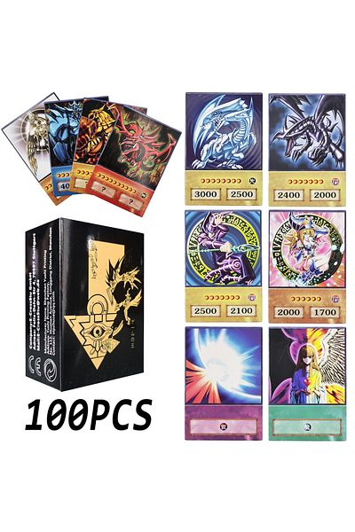 Choice Yghdiy100pcs 100pcs Yu-gi-oh Anime Style Cards Blue Eyes Dark Magician Exodia Obelisk Slifer Ra Yugi