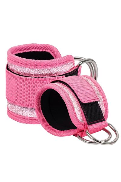 Choice Jk-yg-pink-2pcs Fitness Fluorescence Sports Straps Adjustable D-ring Support Cuffs Ankle Pulley With