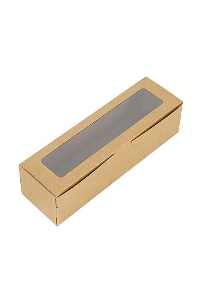 Choice 20pcs B01 5/10/20pcs Macaron Boxes With Clear Window Kraft Paper Cupcake Boxes With Window Dessert C