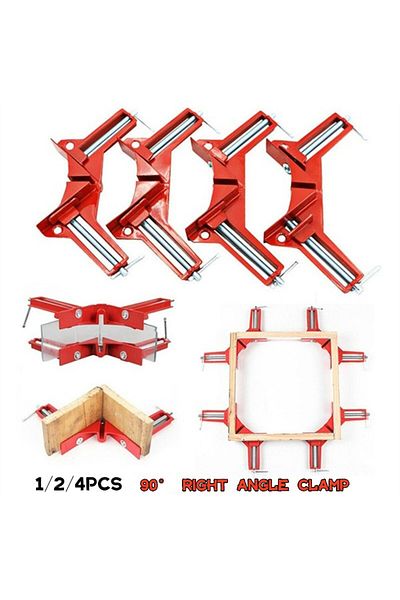 Zimir 4pcs 1/2/4pcs 90 Degree Right Angle Clamp Toggle Clamp For Woodworking Picture Frame Glass Clamp Car