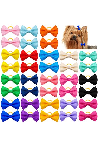 Choice As The Picture Shows 30pcs Pet Dog Cat Puppy Grooming Bows Pet Hair Accessories Decorate Hair For S