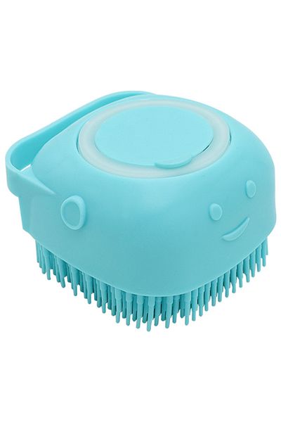 Choice Blue Bathroom Puppy Big Dog Cat Bath Massage Gloves Brush Soft Safety Silicone Pet Accessories For D