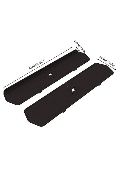 Choice 24/29.9 Inch Kitchen Silicone Faucet Mat Water Catcher Mat Sink Large Size Splash Pad Countertop ...