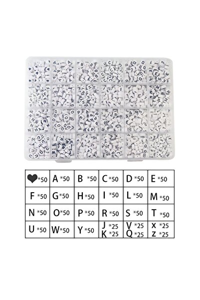 Choice Black 1200pcs Round Letter Beads for Jewelry Making,With Crystal Line ...