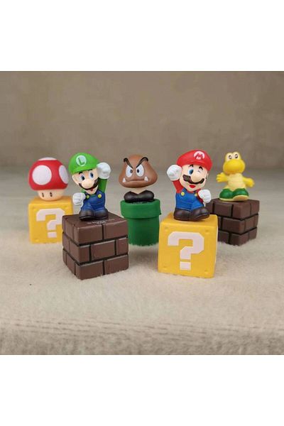 Choice 5pcs/set Super Marios Action Figure Model Doll Cake Decoration Car Ornaments Anime Peripherals Ch...