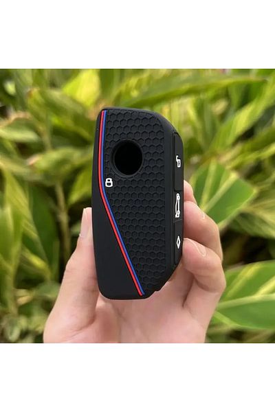 Choice Black 1pc Silicone Holder Key Cover Accsesories Car Key Case Keychain For Bmw Series 7 735i 740li X7