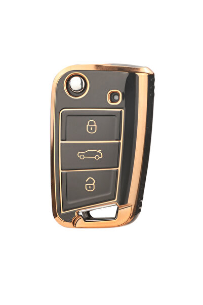 Choice1 حافظة مفاتيح سيارة من مادة TPU جديدة من jingyuqin باللون الأسود، غطاء...