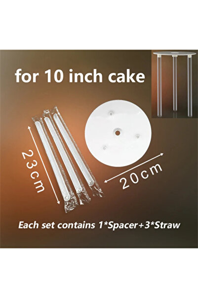 Choice حامل الكيك متعدد الطبقات مقاس 10 بوصات مع دعامة معلقة لطبقة الكيك ومجم...