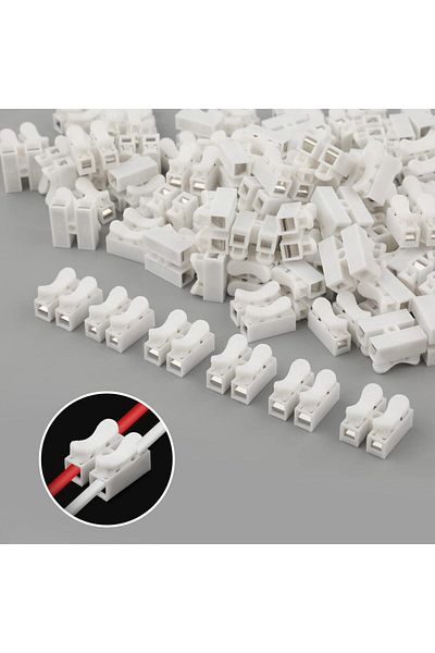 Choice 2pin 50pcs 50pcs Push Quick Wire Cable Ch2 Connector 10a 220v 2 Pin Push-in Spring Loaded Electrical