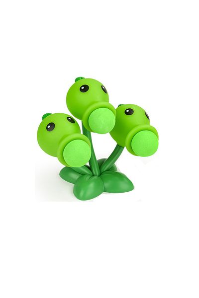 Choice White 1pcs Plants Vs Zombies Peashooter Gatling Pea Shooter Pvc Zombie Action Figure Model Toy Doll