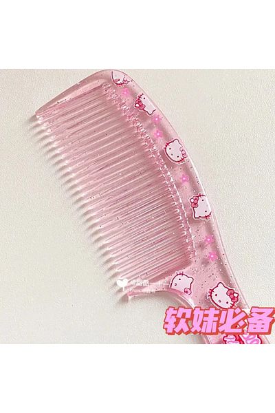 Choice 20cm Hello Kitty A Sanrio Hello Kitty Cute Cartoon Comb Dense Tooth Comb Japanese Soft Girl Portable