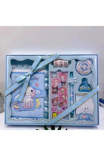 Choice Cinnamoroll New Sanrio Hand Ledger Bar Set Cute Girl Heart Stationery Combination Sticker Badge Note