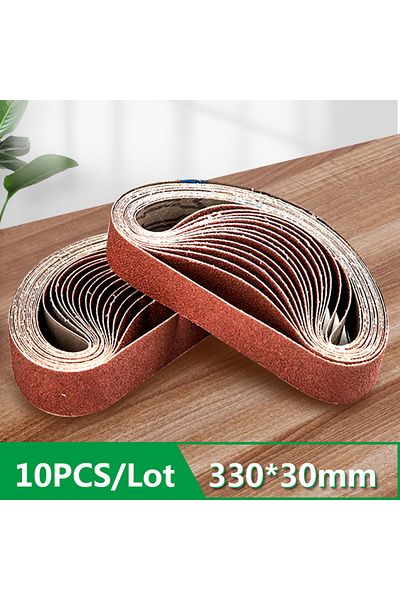 Choice 10 قطع P1000 10 قطع أحزمة الصنفرة الكاشطة 330*30 مم حزام الصنفرة ملحق الصنفرة المطحنة الملمعة Po