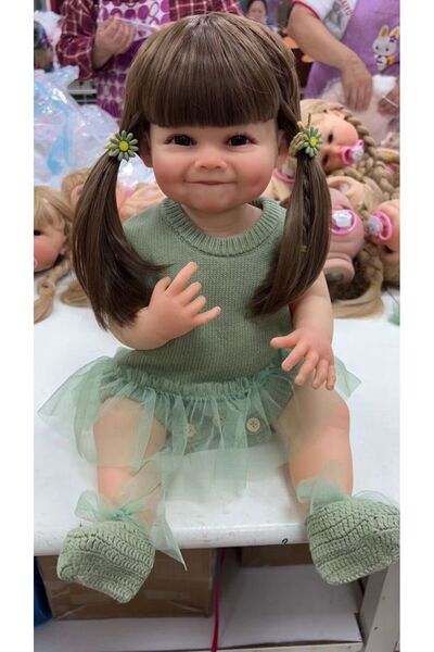 Choice1 55cm NPK 55CM Full Body Soft Silicone Reborn Toddler Doll Raya Lifeli...