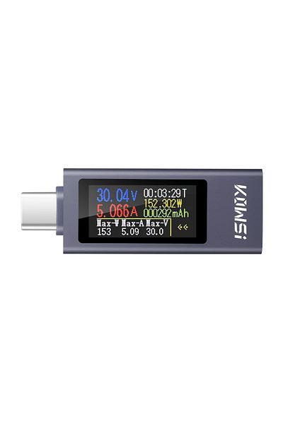 Choice Kws-2302c جهاز اختبار USB Type-c متعدد الوظائف بشاشة رقمية لقياس الجهد والتيار والطاقة