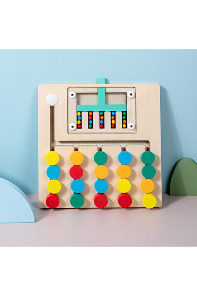 Choice ألغاز مطابقة الألوان الخشبية من مونتيسوري، 5 ألوان، لعبة منطقية، تدريب...