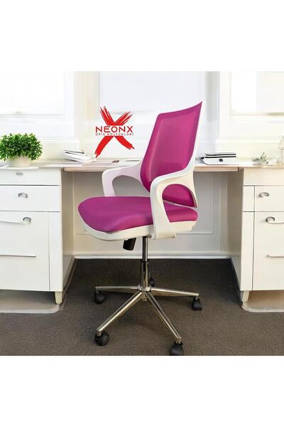 neonx /WHİTE YAREN METAL AYAKLI/ÇALIŞMA SANDALYESİ/PERSONEL SANDALYESİ/OFİS SANDALYESİ/GENÇ ODASI///